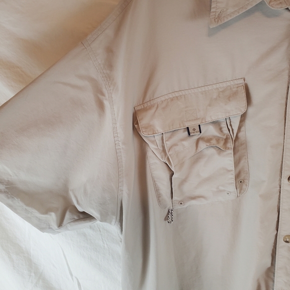 Mens Columbia Sportswear PFG Button Down Shirt Short Sleeve Sz XXL - Picture 4 of 5